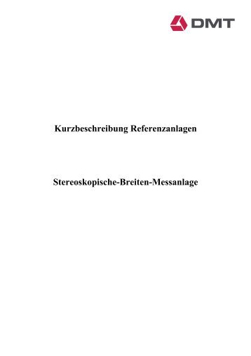 Kurzbeschreibung Referenzanlagen Stereoskopische-Breiten ...