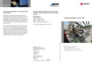 Unkompliziert wie nie - DMT GmbH & Co. KG