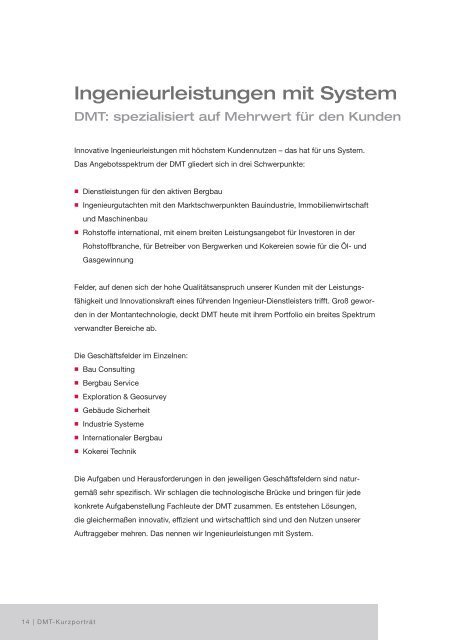 Maschinen verstehen / Industrie Systeme - DMT GmbH & Co. KG