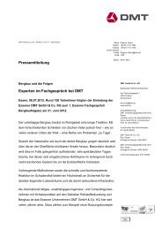 Experten im Fachgespräch bei DMT Pressemitteilung - DMT GmbH ...