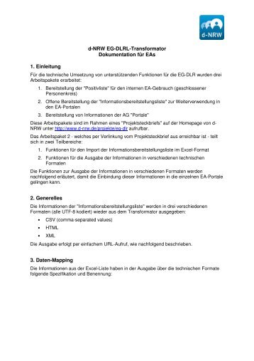 Schnittstellendokumentation EG-DLRL-Transformator - d-NRW