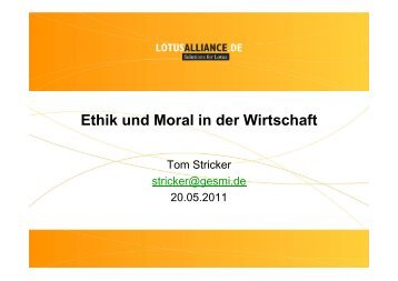 Ethik und Moral in der Wirtschaft - DNUG