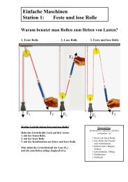 Einfache Maschinen Station 1: Feste und lose Rolle