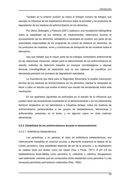 termoestabilidad de sustancias antimicrobianas en la leche - RiuNet