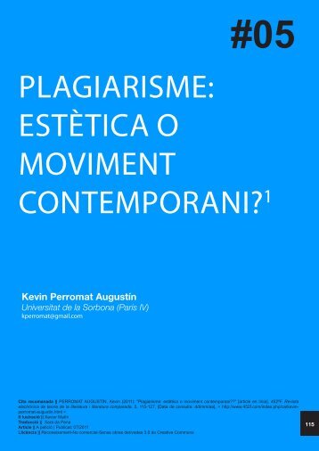 PLAGIARISME: ESTÈTICA O MOVIMENT CONTEMPORANI?1 - 452ºF