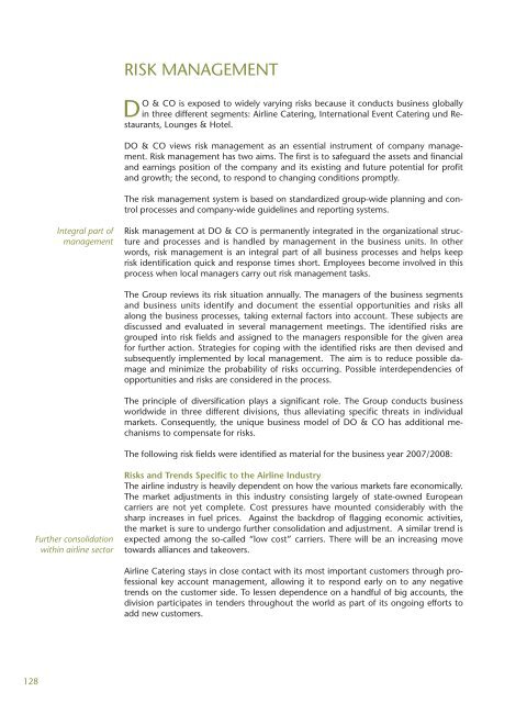 Management Report and Consolidated Financial ... - Do & Co