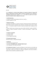 anunci adjudicació i motivacio LIC11 20 pavello... - Hospital Sant Pau
