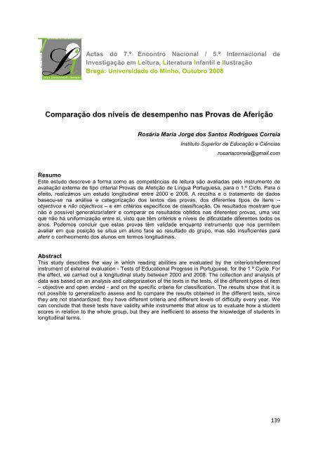 de Investigadores em leitura - Universidade do Minho