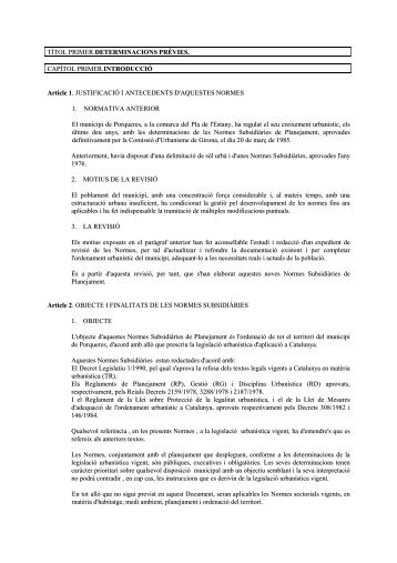 Text refós març 2005 - Ajuntament de Porqueres