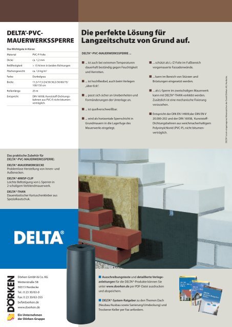DELTA®-PVC- MAUERWERKSSPERRE