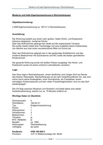 Eigentumswohnung 3 Zimmer, Küche, Bad in ... - Dollinger GmbH