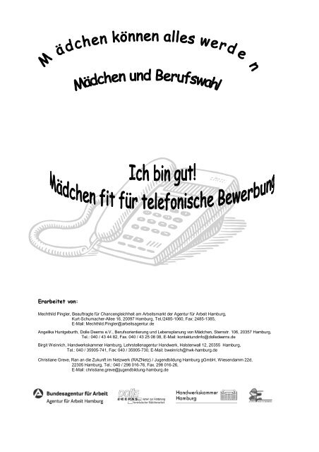 Anleitung zur telefonischen Bewerbung (PDF ... - Dolle Deerns e.V.