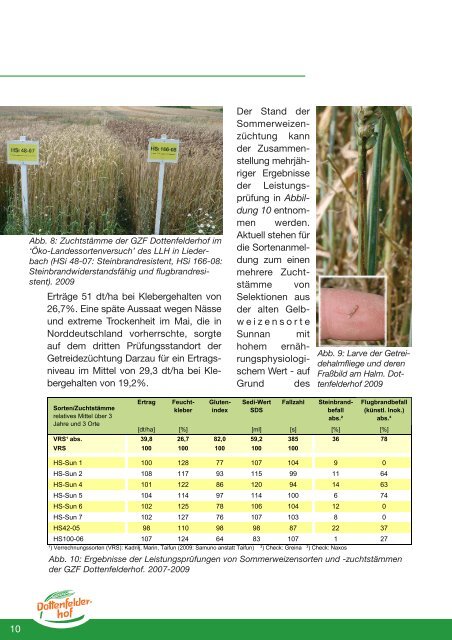 Forschungsbericht 2009 - Dottenfelder Hof