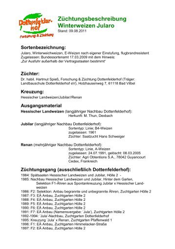 Züchtungsbeschreibung Jularo (PDF) - Dottenfelder Hof