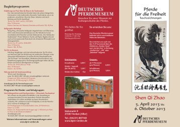Ausstellungsflyer - Deutsches Pferdemuseum