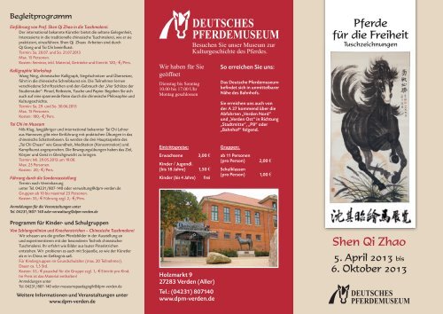 Ausstellungsflyer - Deutsches Pferdemuseum