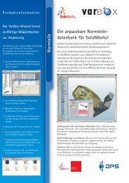 Produktinformation Die anpassbare Normteile - DPS Software