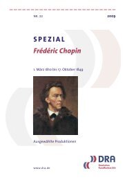 SPEZIAL Frédéric Chopin - Deutsches Rundfunkarchiv