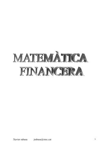 Matematica financera - Tinet