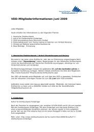 VDD-Mitgliederinformationen Juni 2009 - Verband Deutscher ...