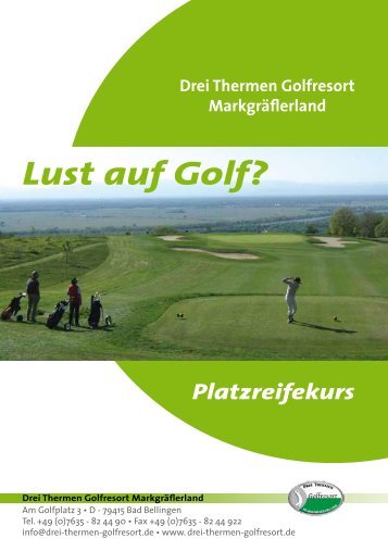 Lust auf Golf? - Drei Thermen Golf Resort