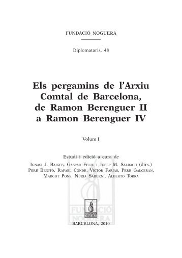 Els pergamins de l'Arxiu Comtal de Barcelona, de Ramon ...