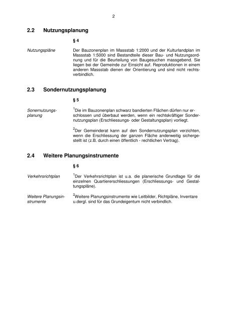 Bau- und Nutzungsordnung - Seengen