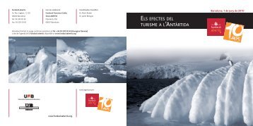 Els EfEctEs dEl turismE a l 'Antàrtida - Fundació Abertis