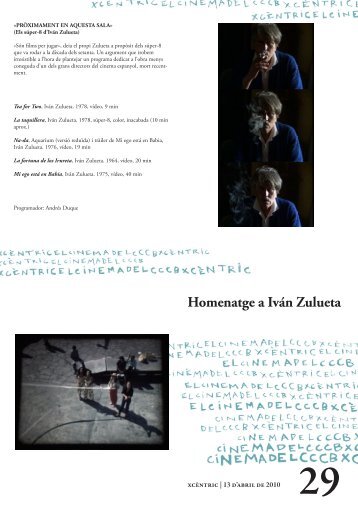 Programa Sessió especial: HOMENATGE A IVÁN ZULUETA - CCCB