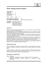 26185 - Patologia, Recàlcul i Diagnosi - epseb - UPC