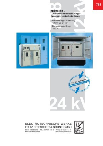 Luftisolierte Mittelspannungs - Elektrotechnische Werke Fritz ...