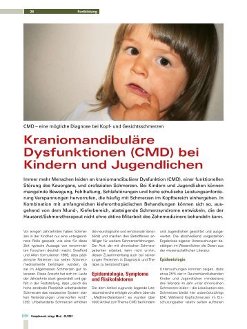 Kraniomandibuläre Dysfunktionen (CMD) bei Kindern ... - Dr. Kares