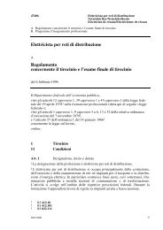 Elettricista per reti di distribuzione Regolamento concernente il ...