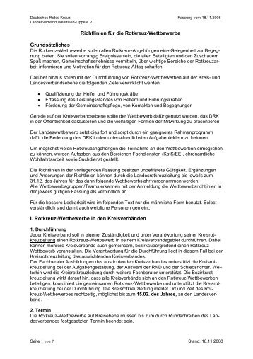 Richtlinien für die Rotkreuz-Wettbewerbe Grundsätzliches I ...