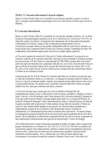 PDF: L'elevació sobrenatural i el pecat original