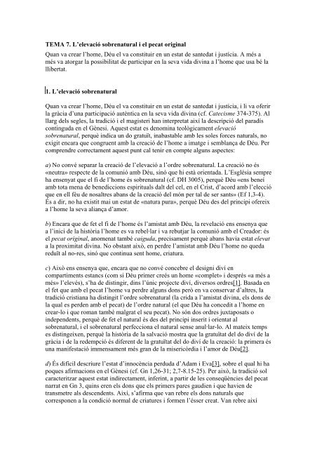 PDF: L'elevació sobrenatural i el pecat original