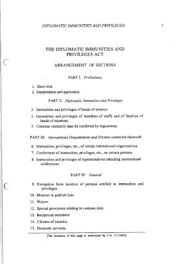 The Diplomatic Immunities and Privileges Act.pdf - Ministry of Justice