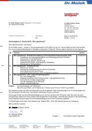 1 von 2 Schulungsplan 2. Quartal 2012 - Dr. Malek Software GmbH