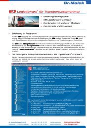 M3 Logisticware® für Transportunternehmen - Dr. Malek Software ...