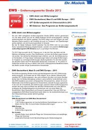 EWS - Entfernungswerke Straße 2013 - Dr. Malek Software GmbH