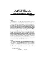 LA JUSTIFICACIÓN DE LA DEMOCRACIA: CONSENSOS ...