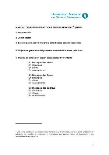 manual de buenas practicas en discapacidad - UNGS