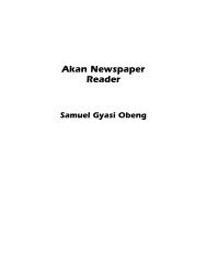 Akan Newspaper Reader - Dunwoody Press