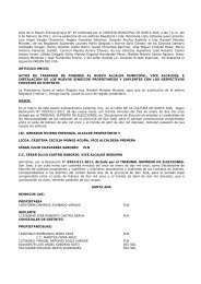 Acta extraordinaria N° 19 -JURAMENTACIÓN E INSTALACION DE ...