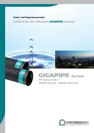 GIGAPIPE System - Drossbach GmbH & Co. KG