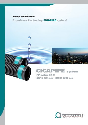 GIGAPIPE system - Drossbach GmbH & Co. KG