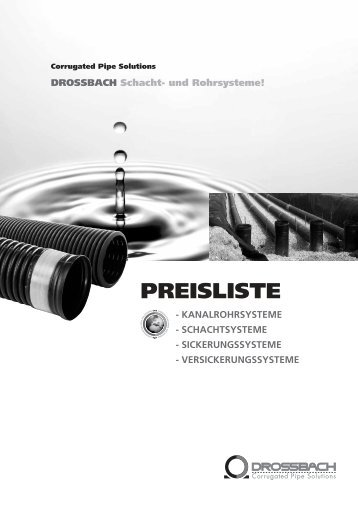 PREISLISTE - Drossbach GmbH & Co. KG