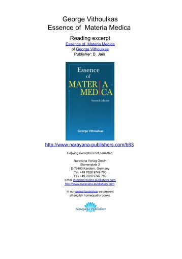 George Vithoulkas Essence of Materia Medica - Homeopathy books ...