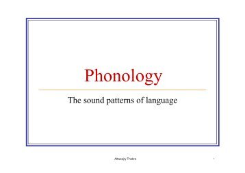 Segmental phonology