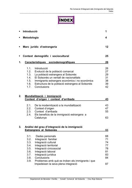 LA IMMIGRACIÓ DEL SOLSONÈS - Universitat Oberta de Catalunya